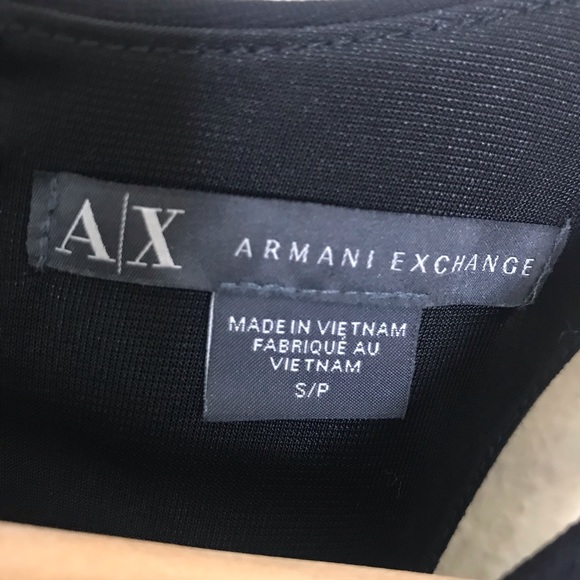 Armani Exchange fitted little black dress Sz Small - Picture 4 of 4